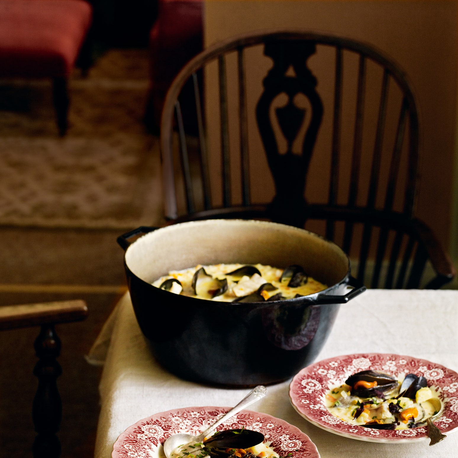 Smoked haddock and mussel chowder