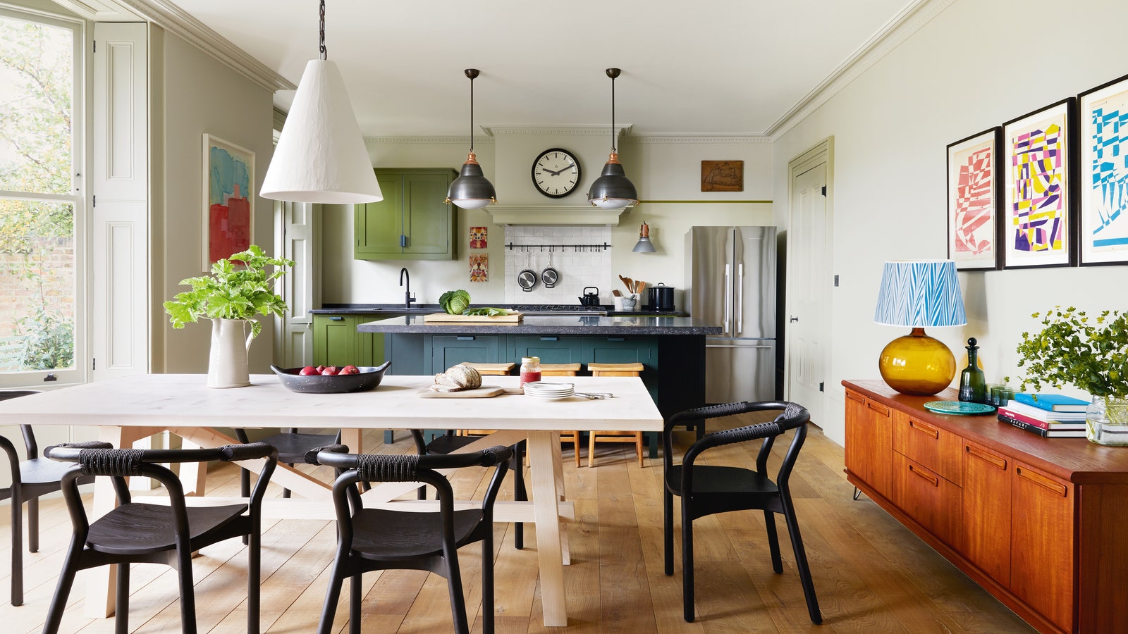 Nicola Harding's sleek and colourful design for a glorious riverside house